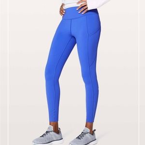 Lululemon Fast & Free 7/8 - 25 inch Leggings - Blazer Blue Sz 6